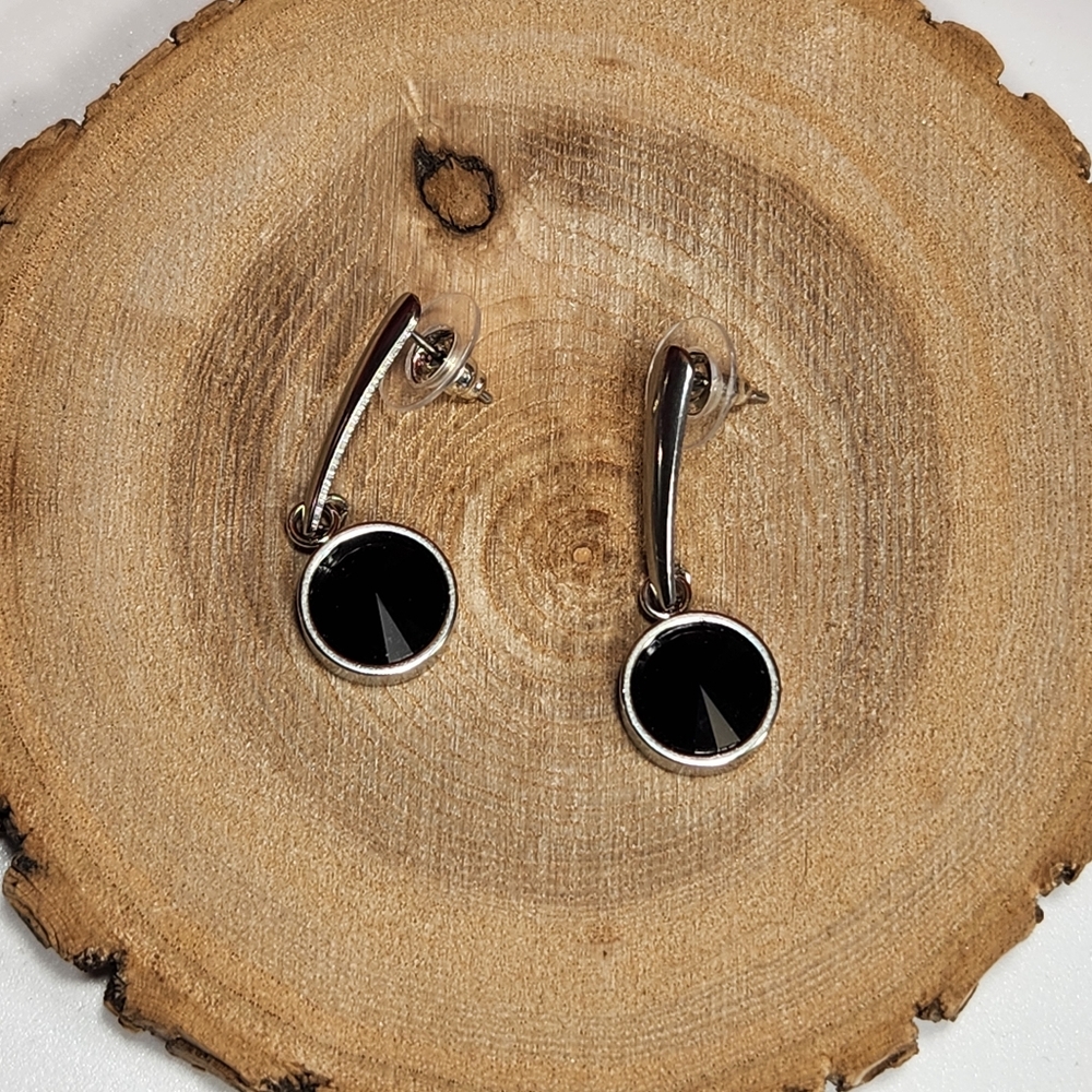 Black Gem Earrings